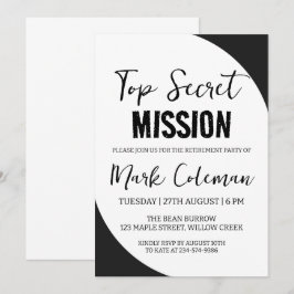 invitaciones a la parte de retiro por sorpresa de