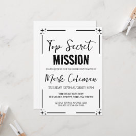 invitaciones a la parte de retiro por sorpresa de