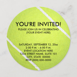 Invitaciones a la pelota de tenis