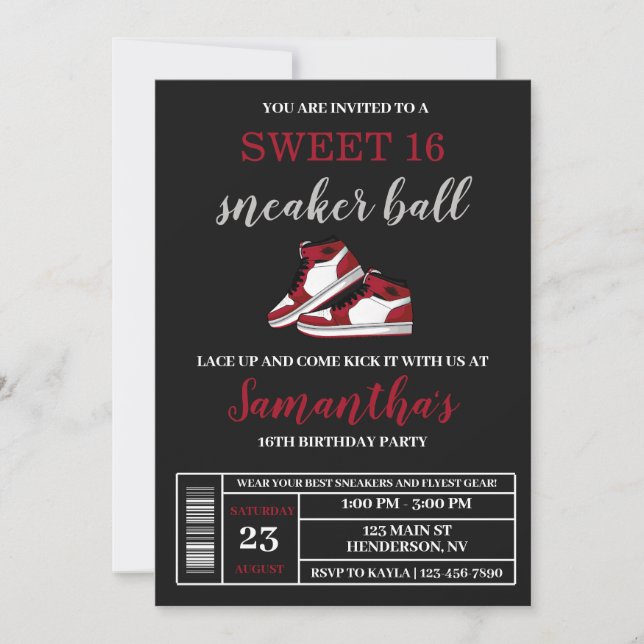 Invitaciones a la pelota de zapatillas,]Dulce de b (Anverso)