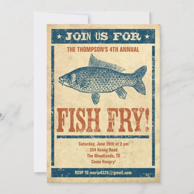 Invitaciones a la pesca con peces (Anverso)