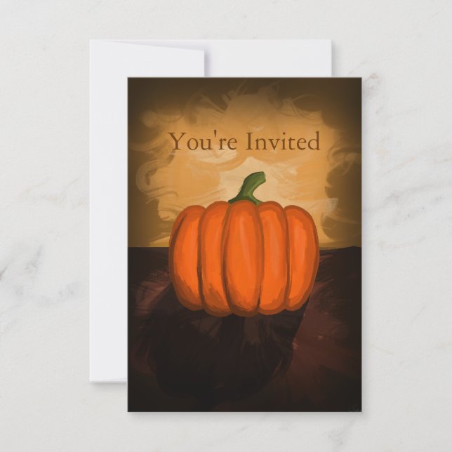 Invitaciones a la pintura de calabaza (Anverso)