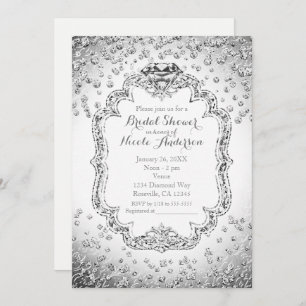 Invitaciones a la plaqueta de diamantes platinados