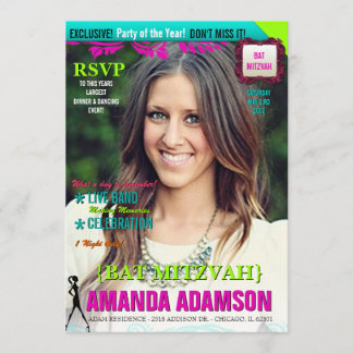 Invitaciones a la portada de la revista Bat Mitzva