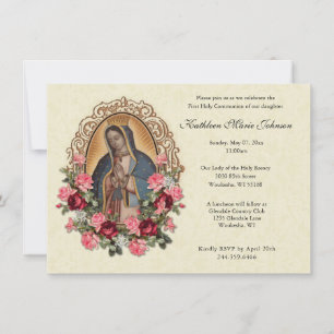 Invitaciones a la Primera Comunión de Rosas de Gua