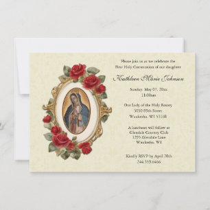 Invitaciones a la Primera Comunión de Rosas de Gua