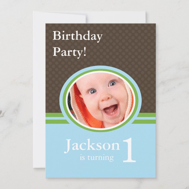 Invitaciones a la Primera Fiesta de Cumpleaños (Anverso)