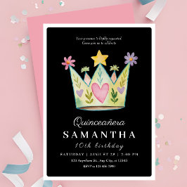 Invitaciones a la quinceañera de la corona