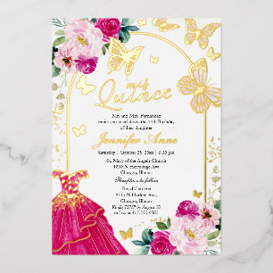 Invitaciones a la quinceañera de mariposa Vestidos
