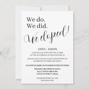 invitaciones a la recepción de bodas en el momento