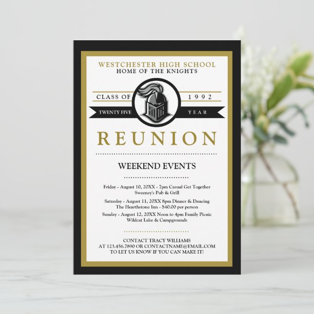 Invitaciones a la Reunión de Escuelas Secundarias  (Anverso de pie)