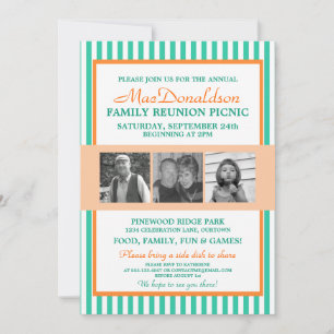 Invitaciones a la reunión de la familia de plantil