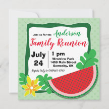 Invitaciones a la Reunión de la Familia Summer Wat