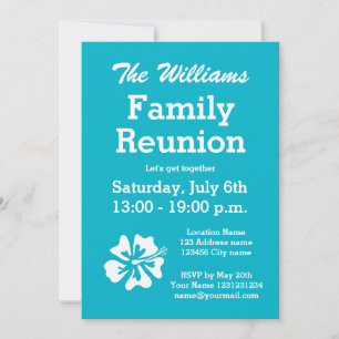 Invitaciones a la reunión familiar con una flor ad