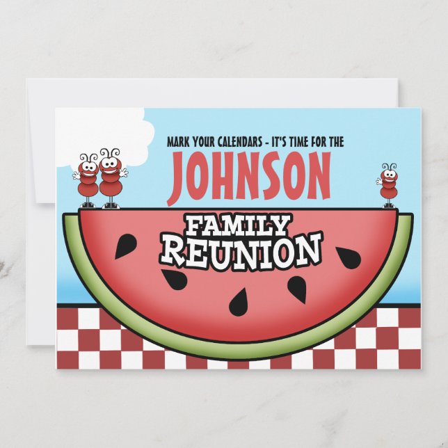 Invitaciones a la Reunión Familiar de Picnic de Sa (Anverso)
