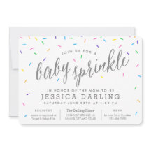 Invitaciones a la rociada por el bebé con salpicad