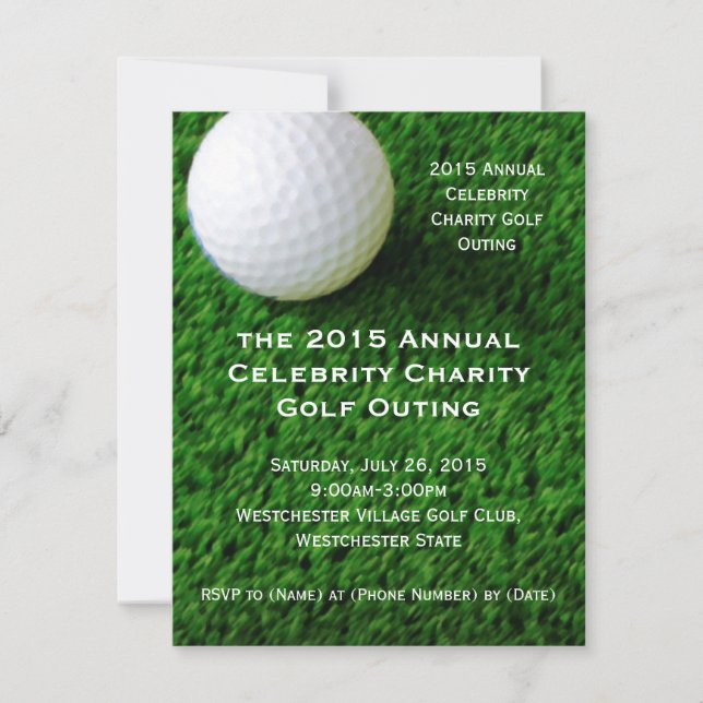 Invitaciones a la salida de golf (Anverso)