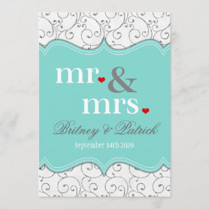Invitaciones a la Sra. Blue Wedding