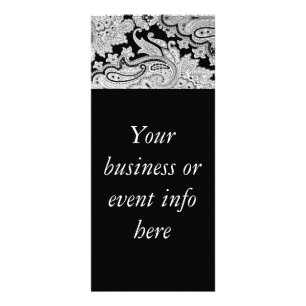 Invitaciones a la tarjeta para rack Black & White