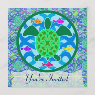 Invitaciones a la tortuga del Mar Verde
