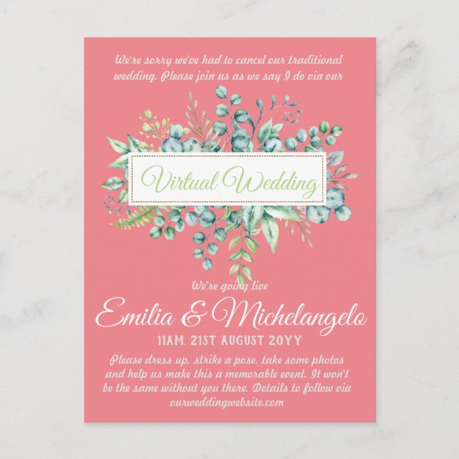 Invitaciones a la transmisión en vivo de videochat (Anverso)