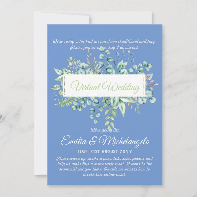 Invitaciones a la transmisión en vivo de videochat (Anverso)