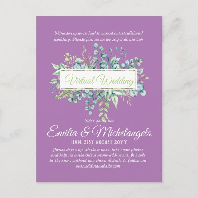 Invitaciones a la transmisión en vivo de videochat (Anverso)