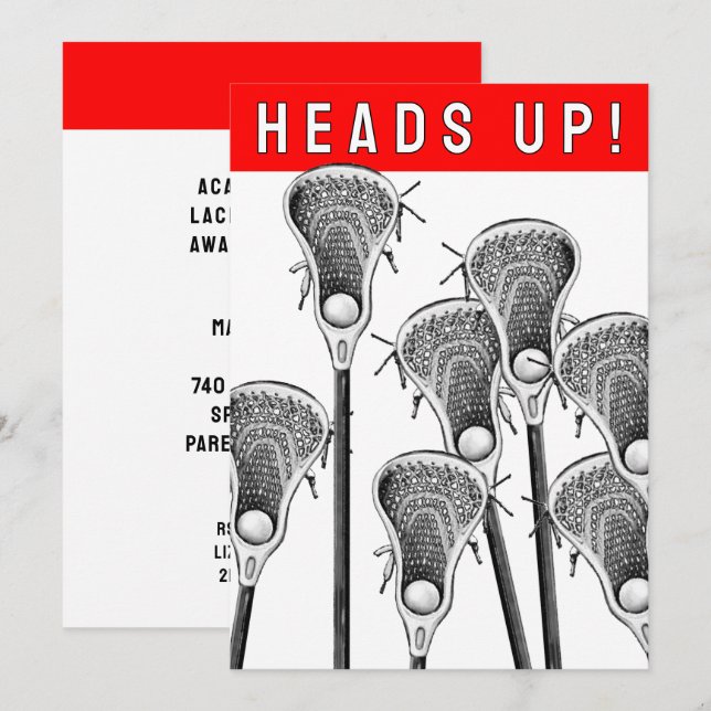 Invitaciones a Lacrosse (Anverso / Reverso)