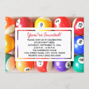 Invitaciones a las bolas de billar