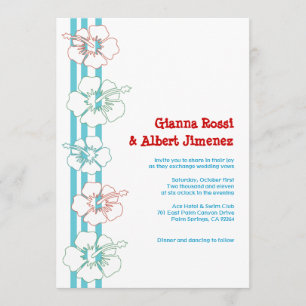 Invitaciones a las flores de Hibiscus  Boda  Cumpl