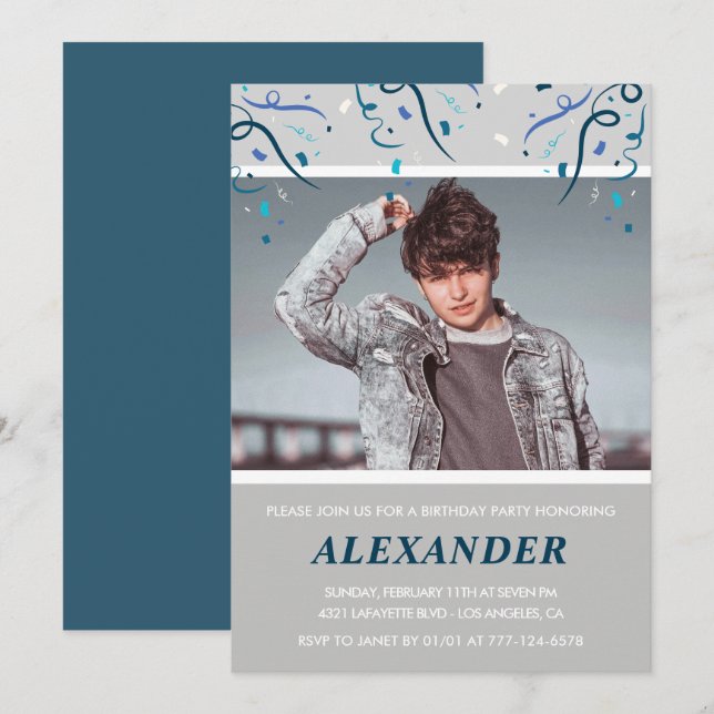 Invitaciones a los 18 años de la Armada de Fotogra (Anverso / Reverso)