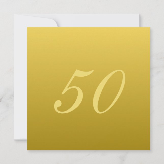 Invitaciones a los 50 años modernos (Anverso)