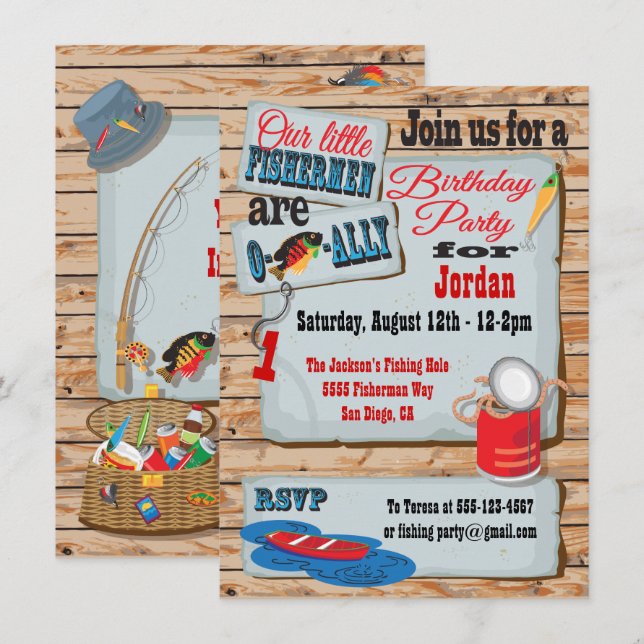 Invitaciones a los gemelos de la fiesta de cumplea (Anverso / Reverso)