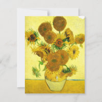 Invitaciones a los girasoles Van Gogh