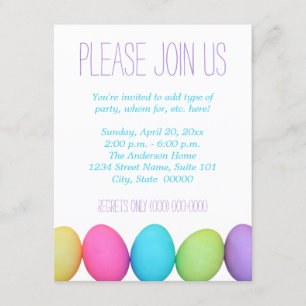 Invitaciones a los huevos de Pascua