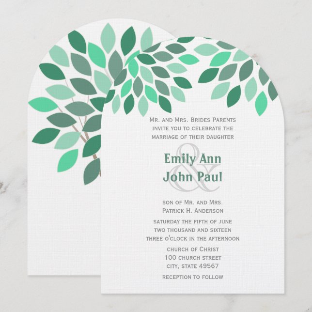 Invitaciones a los núcleos de árboles de crisantem (Anverso / Reverso)