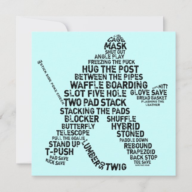 Invitaciones a los porteros de hockey (Anverso)