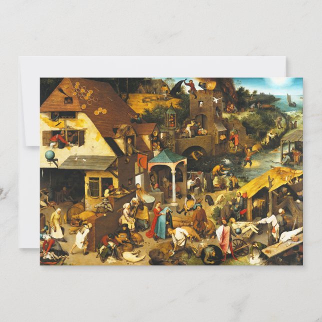 Invitaciones a los proverbios holandeses de Pieter (Anverso)