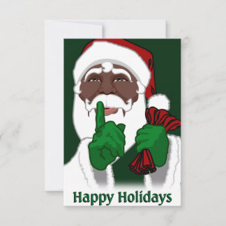 Invitaciones a los Santa Navidades afroamericanos