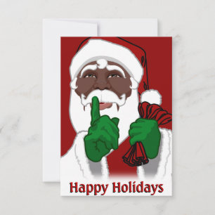 Invitaciones a los Santa Navidades afroamericanos