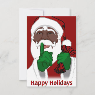 Invitaciones a los Santa Navidades afroamericanos
