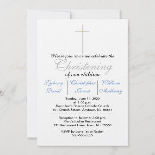 Invitaciones a los Trillitos azules de Navidad