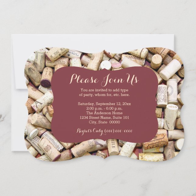 Invitaciones a los Wine Corks (Anverso)