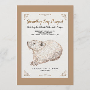 Invitaciones a mano del día de la marmota