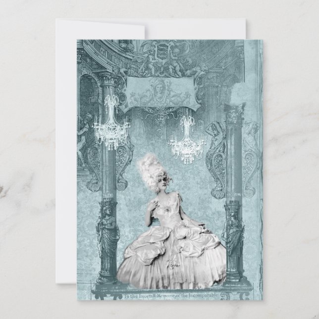 Invitaciones a Marie Antoinette Diamonds y Dust (Anverso)