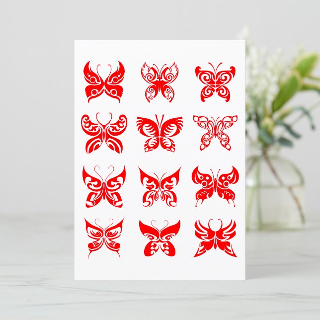 Invitaciones a mariposas rojas (Subido por el creador)
