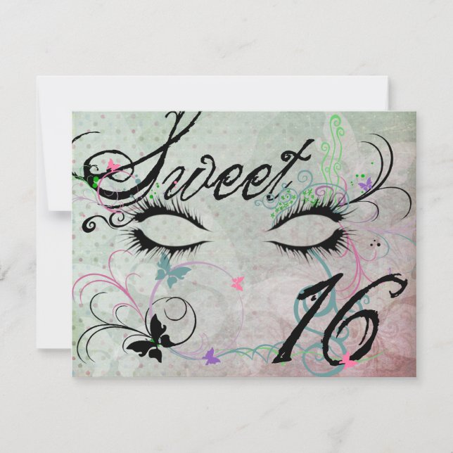 Invitaciones a Masquerade Sweet 16 (alt) (Anverso)