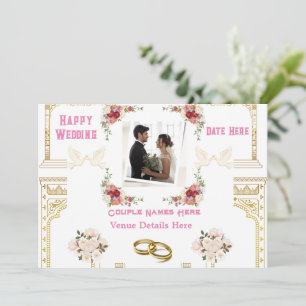 Invitaciones a matrimonio de Boda de texto persona