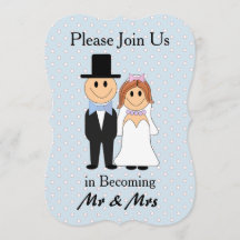 Invitaciones a matrimonio entre Sr. y Sra. Blue Br