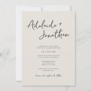 Invitaciones a matrimonio simple Minimalista-moder
